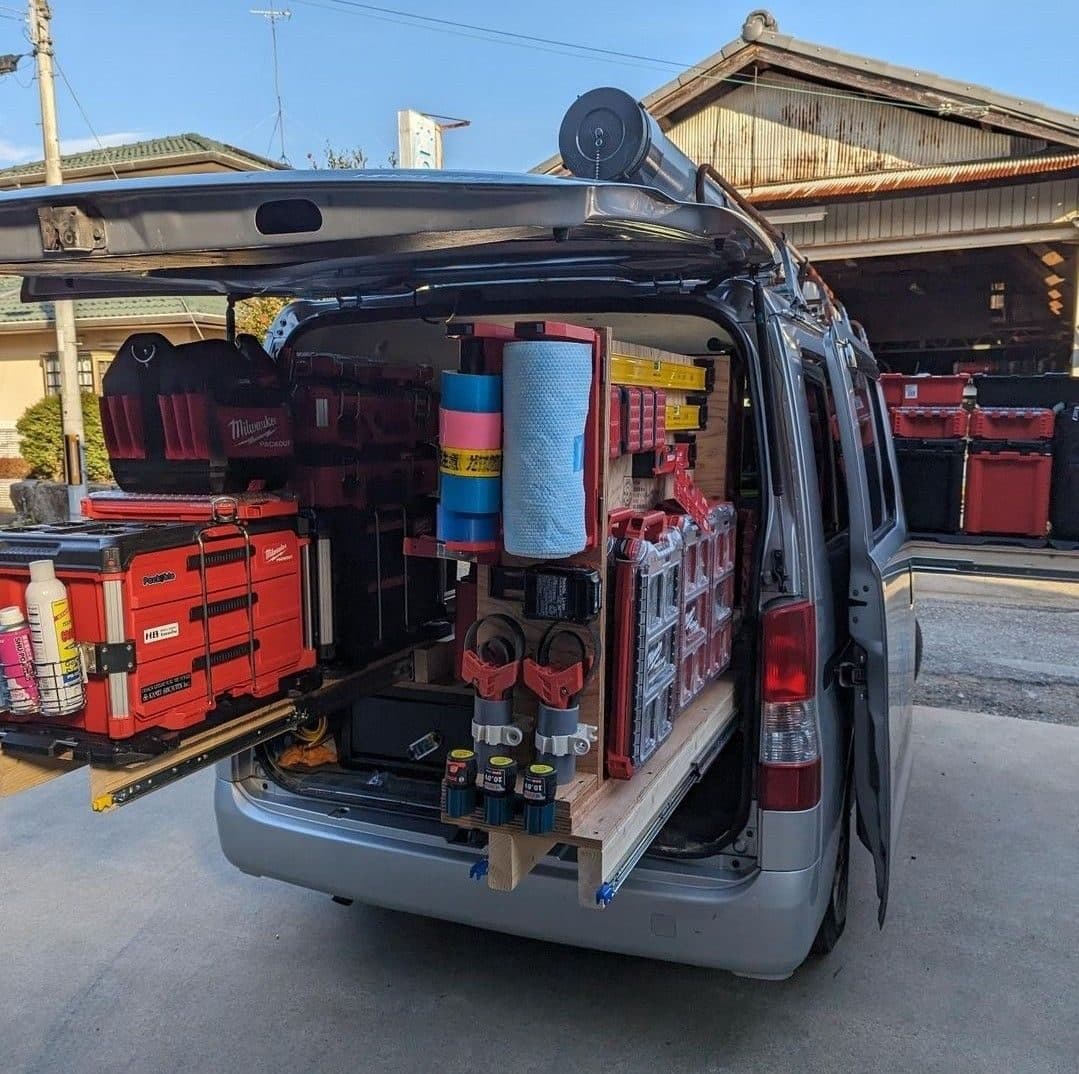A tradesperson's van and tools, the face of an unglamorous profitable business
